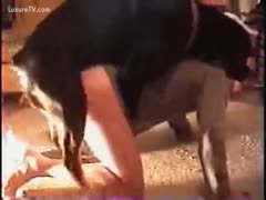 A young boy attains the fun by the fuck of dog